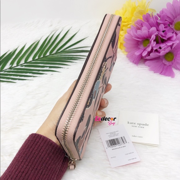 NWT Kate Spade Cameron Paper Rose Large Wallet - Picture 5 of 8